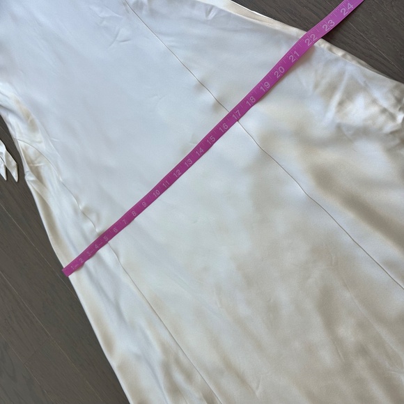 Reformation Pernille Ivory Silk Dress White Wedding Tie Sleeve Medium - with tag - Picture 11 of 12